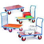 Warehouse Platform Trolleys | Long Goods Trolleys | flat bed trolleys for warehouses