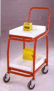Heavy Duty Parcel Trolley with 2 steel trays Post trolley mailroom trolleys benches and parcel sorting frames 507BT108 