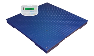 Industrial 1 tonne weighing platform 1m sq c/w GK indicator Industrial weigh beam scales large roll on floor mounted weighing platforms for pallet weighing in factories and warehouse with remote display / computer conections 29/Ptplatformbase.jpg