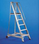 Aluminium Mobile Warehouse ladders low cost budget