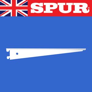 Aluminium T-Slot Bracket 250mm Spur Wall Mounted Spur T -Slot Aluminium Wall Shelving | Spur T-Slot Brackets | Wall Mounted Shelving 11/TslotBracket250mmWhite.jpg