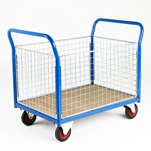Platform Truck 1m x 70cm with 4 mesh panels 500Kg Mesh side platform trolleys | trolley cages | trolleys mesh caged sides 13/tn_TC704M.jpg
