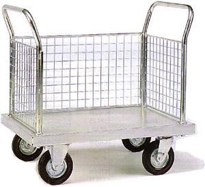 1000mmL x 600mmD 3 Mesh Sided PlatformTruck With Zinc Deck Galvanised and zinc plated sack trucks and trolleys 13/zp603m.jpg