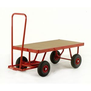 Platform Truck - MDF Deck 500kg Turntable Steering Turntable trolleys | hand pulled trolleys | pull along steering handle 18/TR121P.jpg