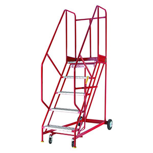 Safety Steps 5 tread 850mm o/a wide - working height 2.75m Expanded metal and chequer plate safety steps 2 - 3m high S160 