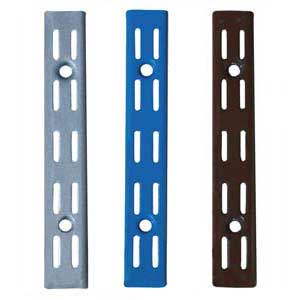 Spur Steel-Lok 2 Section Upright 1500mm Premium Colours Spur Shelving wall mounted shelving RAL Colours yellows reds orange green grey 21/Bluesilverbrownupr.jpg