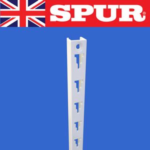 Spur Aluminium T-Slot Shelving Upright 315mm Frost White Spur T -Slot Aluminium Wall Shelving | Spur T-Slot Brackets | Wall Mounted Shelving 23/TslotUprightWhite.jpg