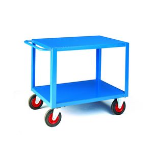 Heavy duty 2 steel deck table truck 1000x700 Multi-tiered trolleys tier tea trolleys & 3 tier trucks with shelves trays or baskets 25/tt210s.jpg