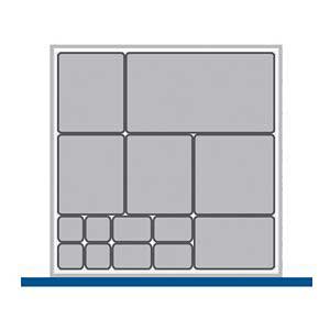 Bott Cubio drawer divider plastic box kit B 525x525x100+mmH 43020487.**