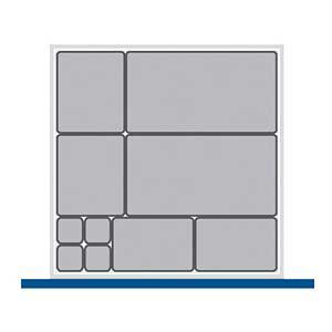 Bott Cubio drawer divider plastic box kit A 525x525x100+mmH 43020486.**