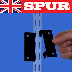 Genuine Black Spur Steel-Lok cabinet and board fixing kit pair Spur Steel-Lok Wall Mounted Shelving Black or Office Grey 28/CabinetFixingKitBlack.jpg