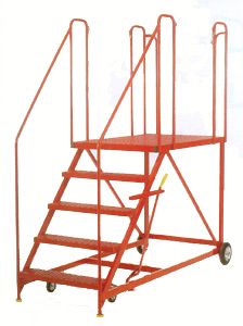 Galvanised steps - truck loading platform 4 step Mobile Shipping Container Platform and Lorry Loading Platforms with Steps 32/S682.jpg