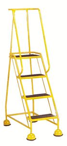 Mobile safety steps 4 tread light use office library safety steps average working height 2.4m-2.6m. S011 Blue, Red, Grey, Yellow, White, Green, Orange