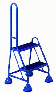 Mobile 2 tread step light use -Single sided with grab handle office library safety steps average working height 2m 2.2m. 34/s003.jpg