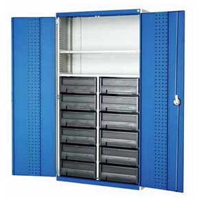 Bott Cubio Case Cupboard 1050W x 400D x 2000H mm - 12 Cases Bott CubioTool Case Storage Cupboards with Tool and Parts Cases 37/40032012.jpg