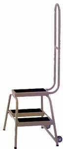 2 Tread Wheelalong with grab handle c/w anti-slip treads library steps for Librarians 39/s230.jpg