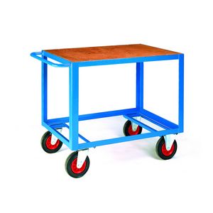 Heavy duty timber deck table truck 1000 x 700mm Multi-tiered trolleys tier tea trolleys & 3 tier trucks with shelves trays or baskets 45/TT230T.jpg