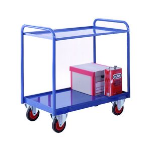 2 tier steel tray trolley 1045mmH 1000x600 Multi-tiered trolleys tier tea trolleys & 3 tier trucks with shelves trays or baskets 49/TT38.jpg