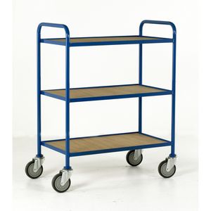 3 tier fixed ply shelves tray trolley 760 x 457 501TT61