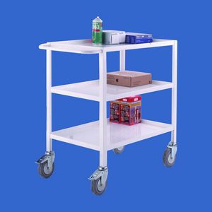 3 tier white steel tray trolley Multi-tiered trolleys tier tea trolleys & 3 tier trucks with shelves trays or baskets 53/TT71W.jpg