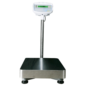 GFK Floor Scales 600kg capacity with 400 x 500mm p Floor mounted platform scales with LCd reader on poles or for remote mounting 138405 
