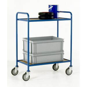 501TT60 1065mmH with 760 x 457 fixed ply trays, high quality stem fitting castors, grey non marking tyres with thread guards ....