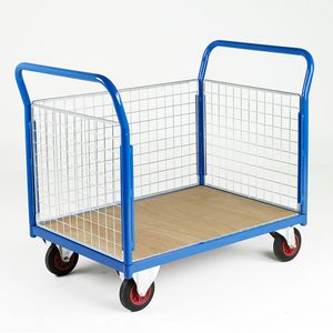 Platform Truck 1m x 70cm with 3 mesh panels 500Kg Mesh side platform trolleys | trolley cages | trolleys mesh caged sides 58/tn_TC703M.jpg